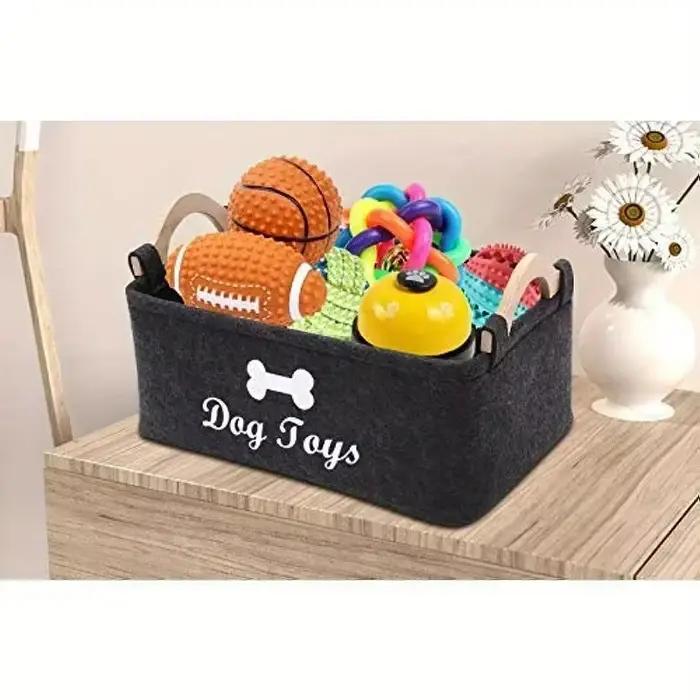 Boîte à jouets en feutre pour animaux de compagnie