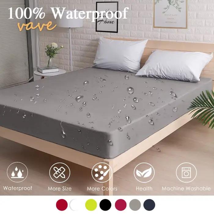 Drap-housse de lit solide 100% imperméable