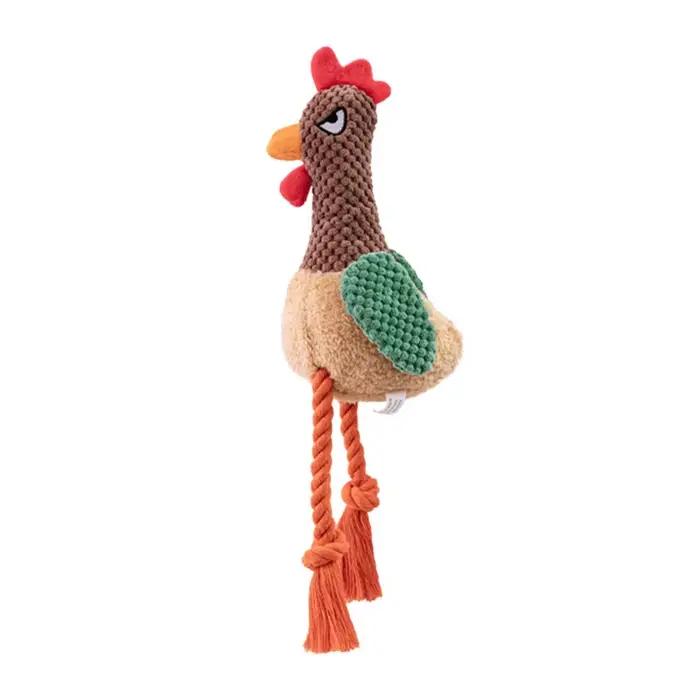 Jouets pour chiens en corde de poulet en peluche