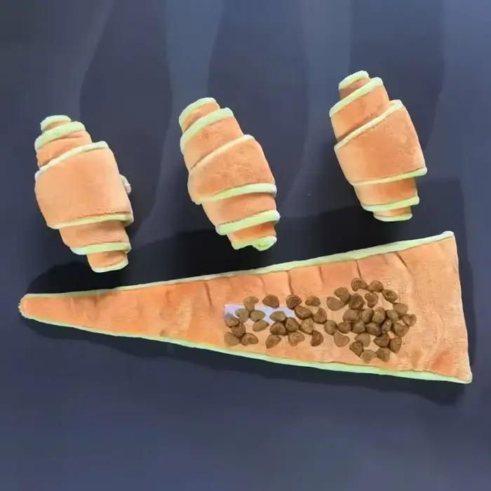 Jouet pour chien en forme de croissant souple