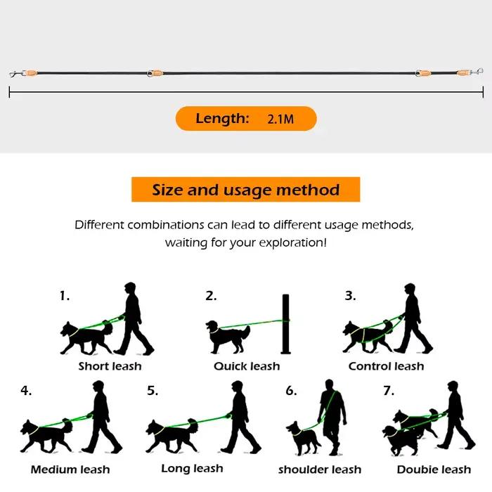 Laisse pour chien nouvelle génération multifonctionnelle 2