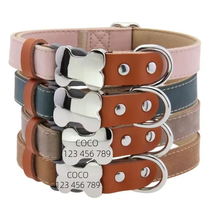 Collier pour chien en cuir PU personnalisé