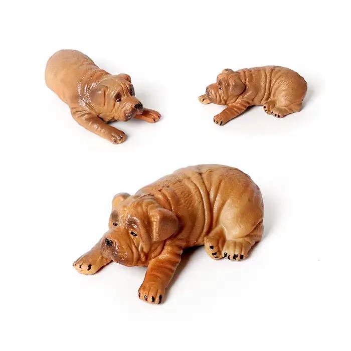 Figurines réalistes de chiens miniatures