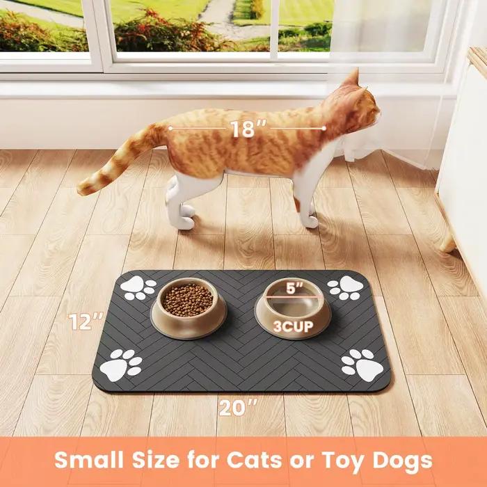 Tapis pour nourriture pour chien et chat