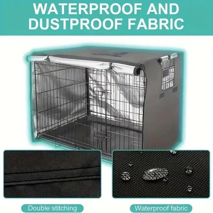 Couverture de chenil pour chien d'extérieur durable avec fenêtre d'observation