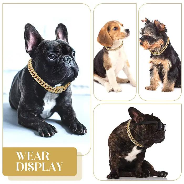 Collier cubain en diamant pour chien