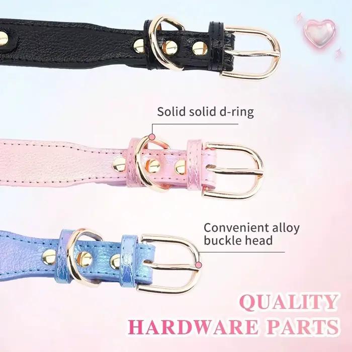 Collier délicat en cuir PU pour chien