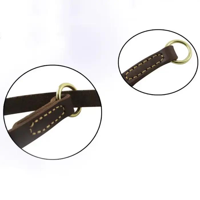 Collier pour chien de grande taille en cuir véritable