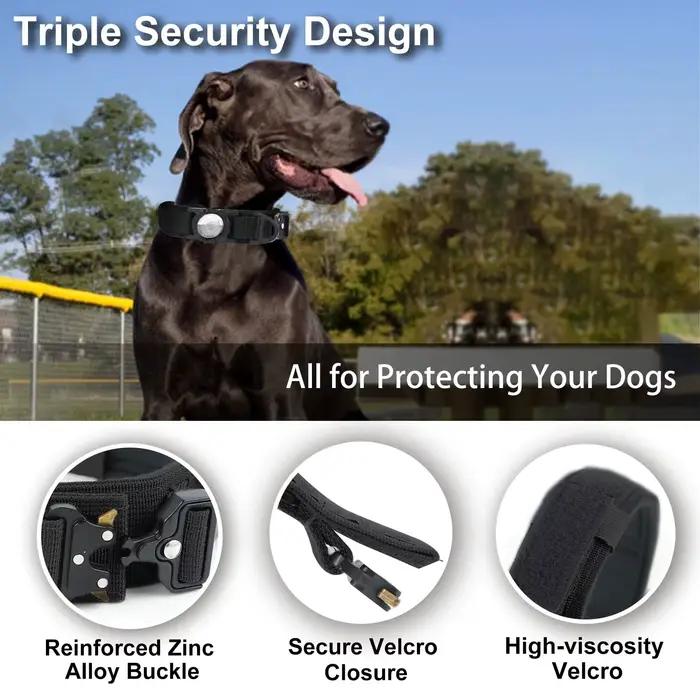 Collier tactique pour chien AirTag