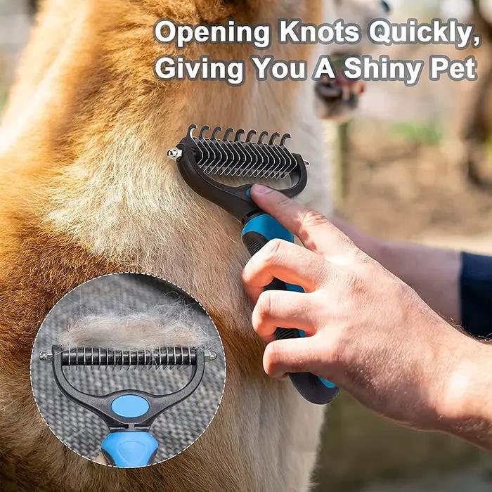 Brosse à 2 faces pour animaux domestiques