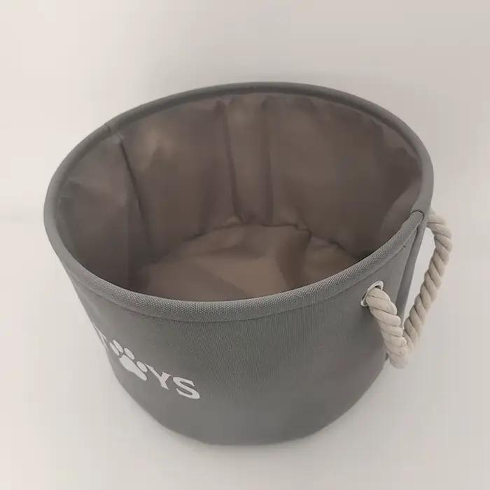 Panier rond pour jouets pour animaux de compagnie