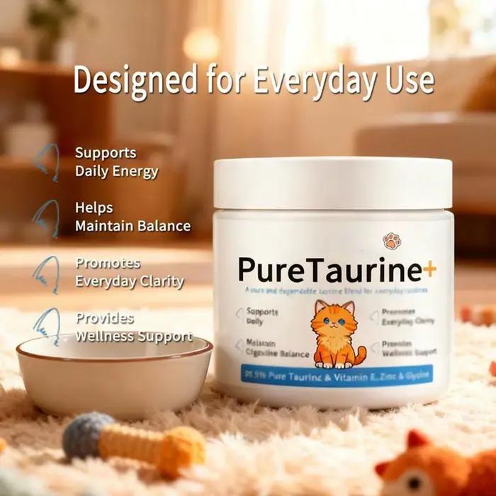 Complément alimentaire en poudre de taurine pour chats