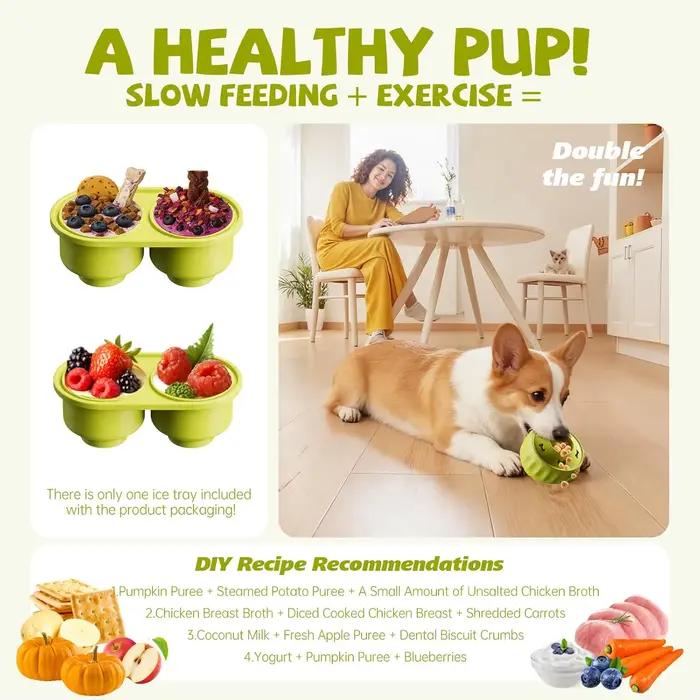 Jouet interactif pour chien à congeler : Stimulation cognitive