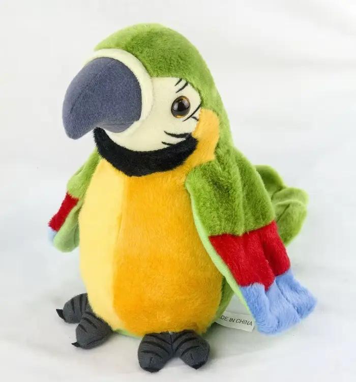 Jouet en peluche perroquet parlant