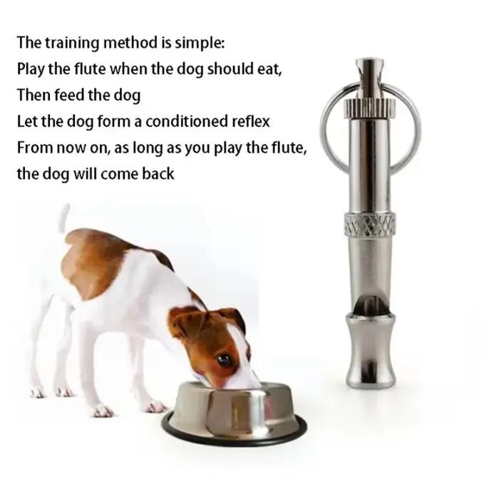 Le sifflet ultrasonique pour chien produit un son à haute fréquence pour la formation professionnelle des chiens