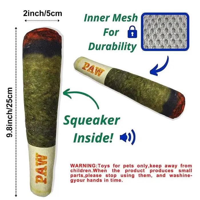 Jouets interactifs amusants pour chiens, conception de cigare, peluche grinçante, grincement des dents, jouet à mâcher créatif pour petits et moyens chiens