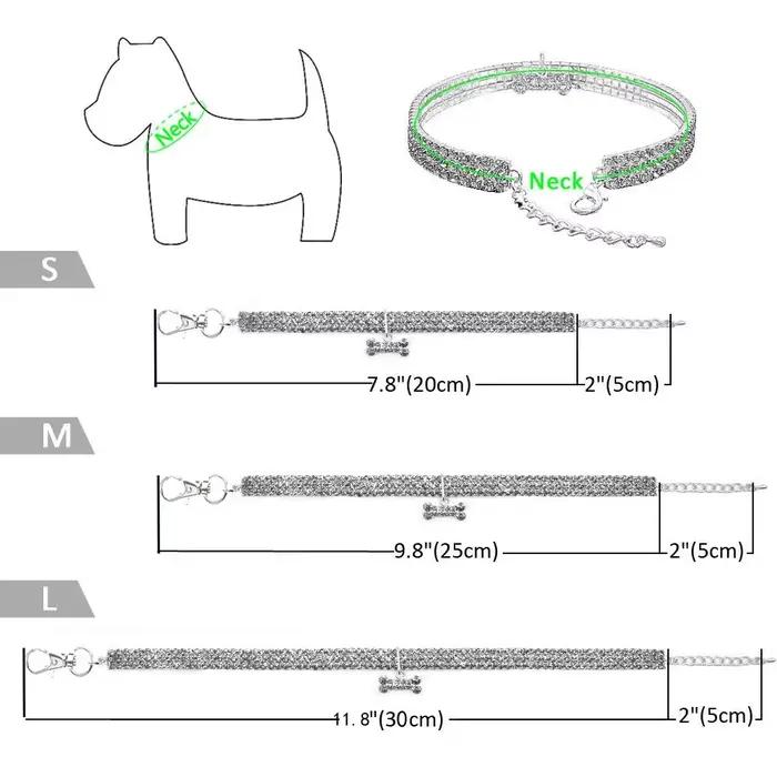 Collier pour chien Bijoux en strass Chihuahua