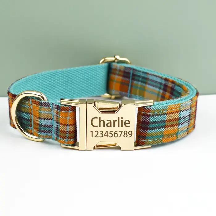 Collier pour chien au Design à carreaux à la mode