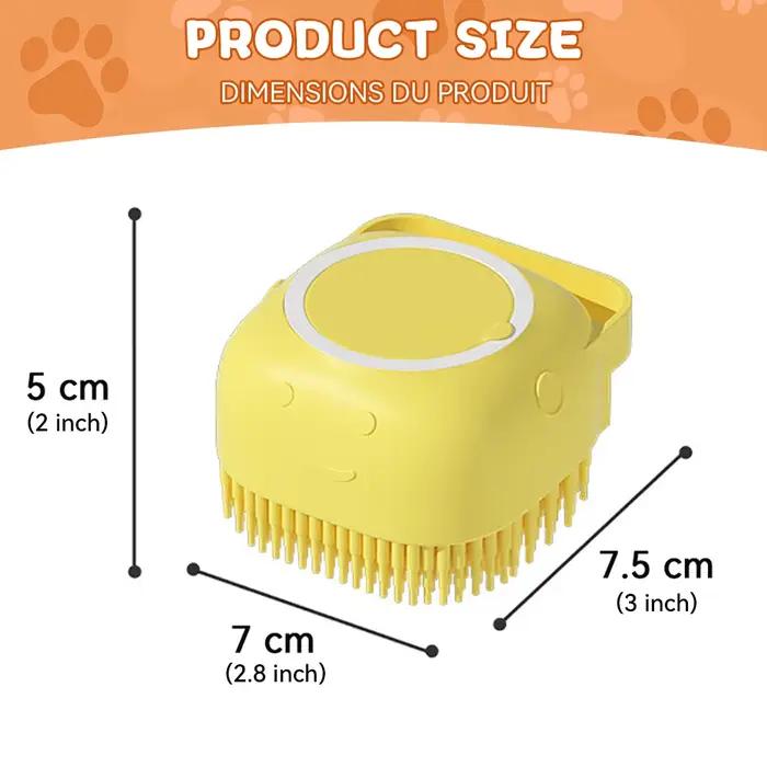 Brosse de bain en silicone souple pour animaux de compagnie