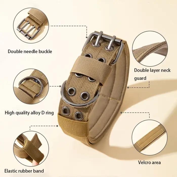 Collier militaire réglable pour chien