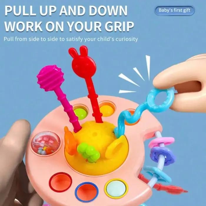Jouets à tirer en silicone pour le développement des activités