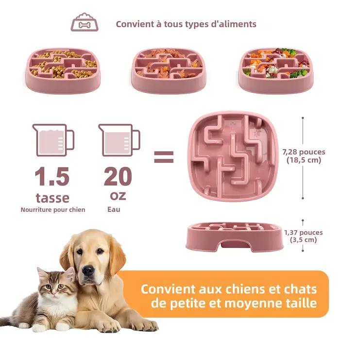 Nouveauté : Gamelles anti-étouffement pour chiens et chats – Gamelle de distribution lente pour chiots