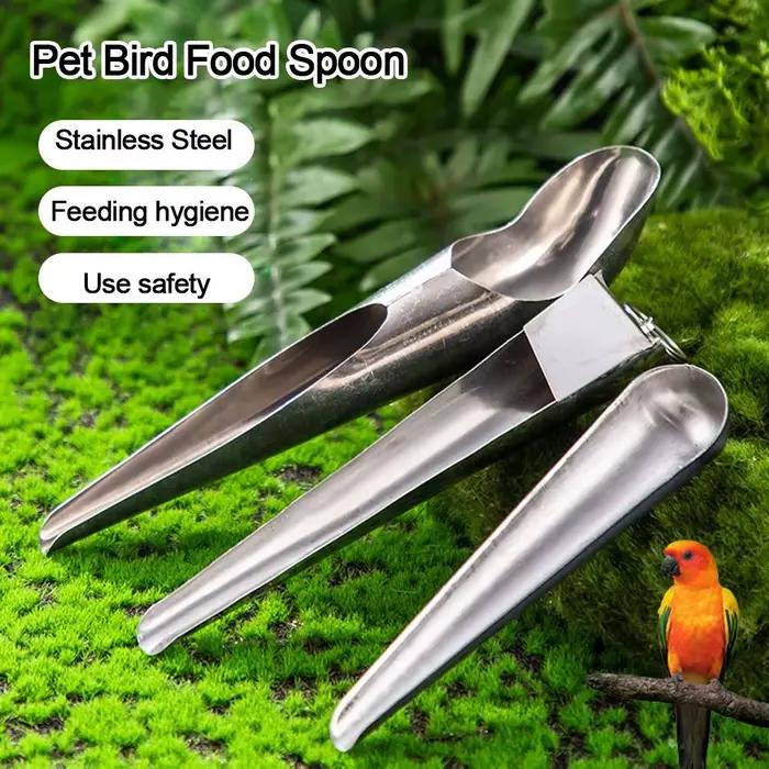 Lot de 3 cuillères à nourriture pour oiseaux