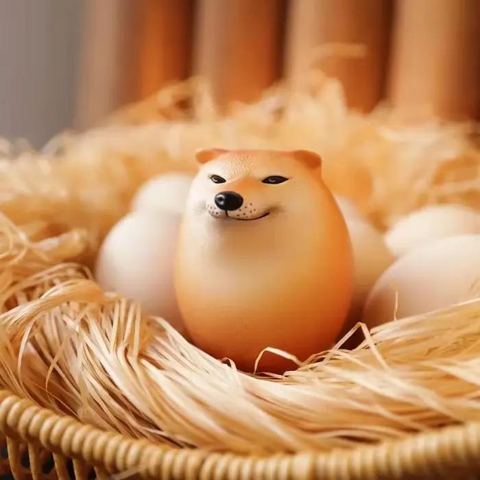 Shibako – œuf de chien créatif, jouet Squishy Fidget, réaliste en forme d'œuf, décor de bureau, Shiba Inu, Union de chien et d'œufs, jouet sensoriel à rebond lent en PU