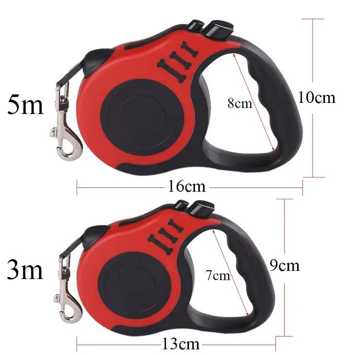 Laisse pour chien de 3m 5m pour petits chiens chat automatique rétractable Durable en Nylon plomb chiot voyage en plein air marche randonnée corde de Traction