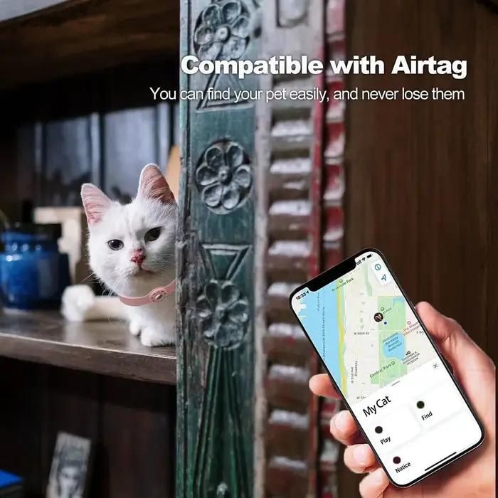 Nouveau collier de chat de compagnie Anti-perte en Silicone pour le traqueur de protection Apple Airtag
