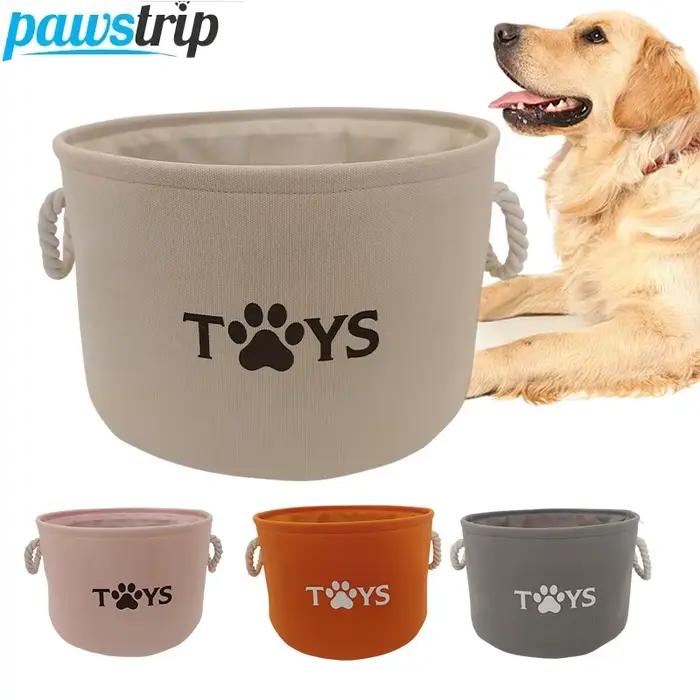 Panier rond pour jouets pour animaux de compagnie