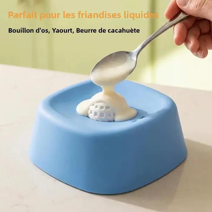 Jouets interactifs pour animaux de compagnie : Distributeur de nourriture à alimentation lente avec boule roulante