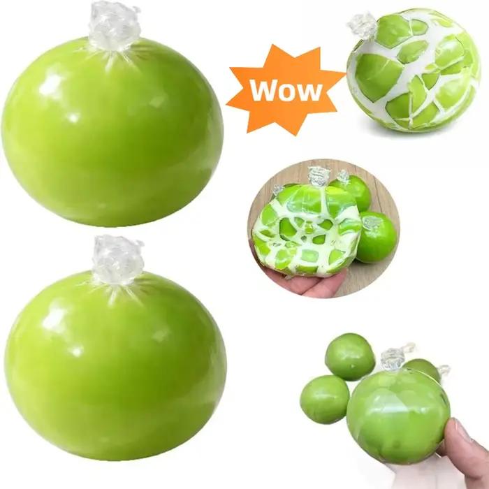 Balle anti-stress orange croustillante faite à la main