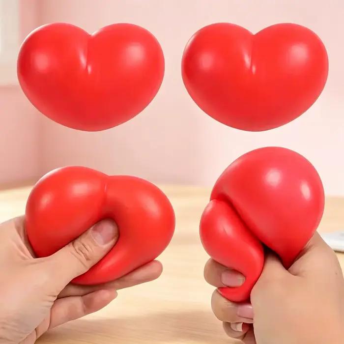 Balle anti-stress souple en forme de cœur pour la Saint-Valentin