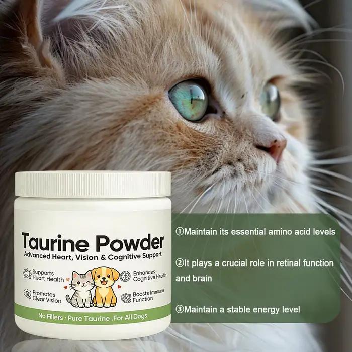 Poudre de supplément de taurine 30g pour chat et chien – Soutient la santé cardiaque
