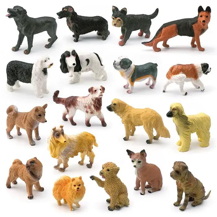 Figurines de chiens mignons en PVC