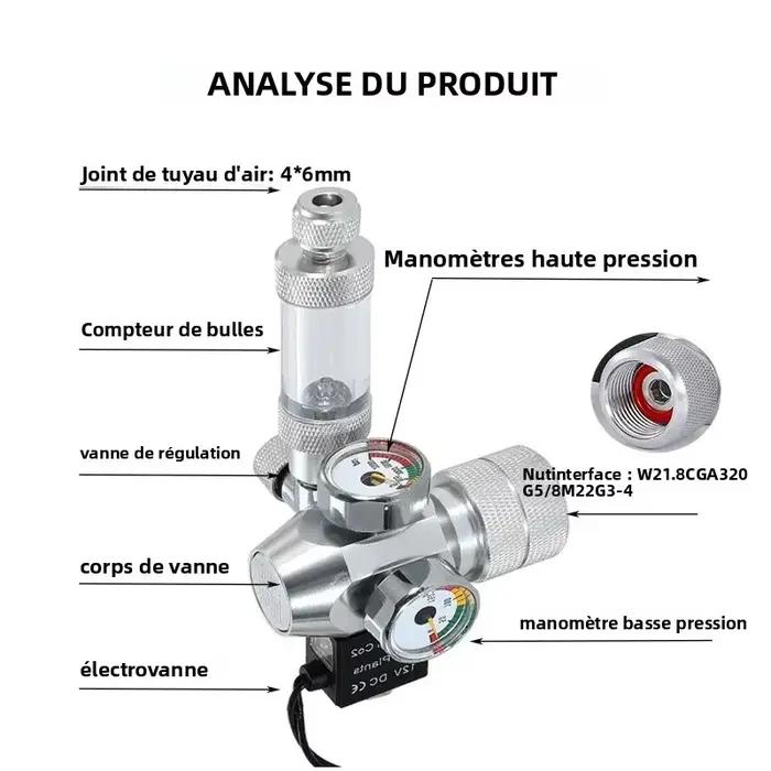 Régulateur de CO2 pour Aquarium AC100-240V