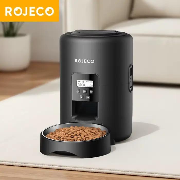 ROJECO 2L mangeoire automatique pour animaux de compagnie intelligente Auto chien et chat nourriture Kibble bouton