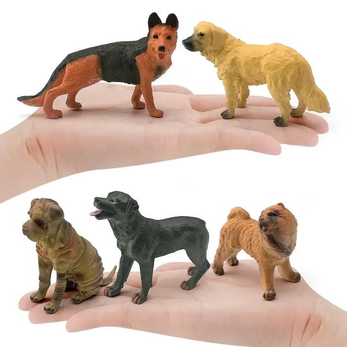 Figurines de chiens mignons en PVC