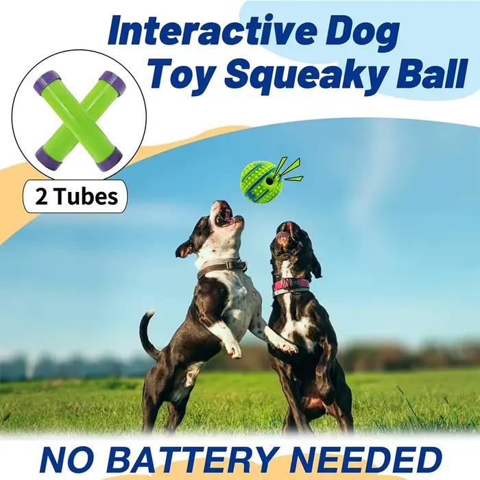 Balle Wobble Wag Giggle pour Chiens - Jouet à Mâcher Crépitant avec Picots et Son Rire