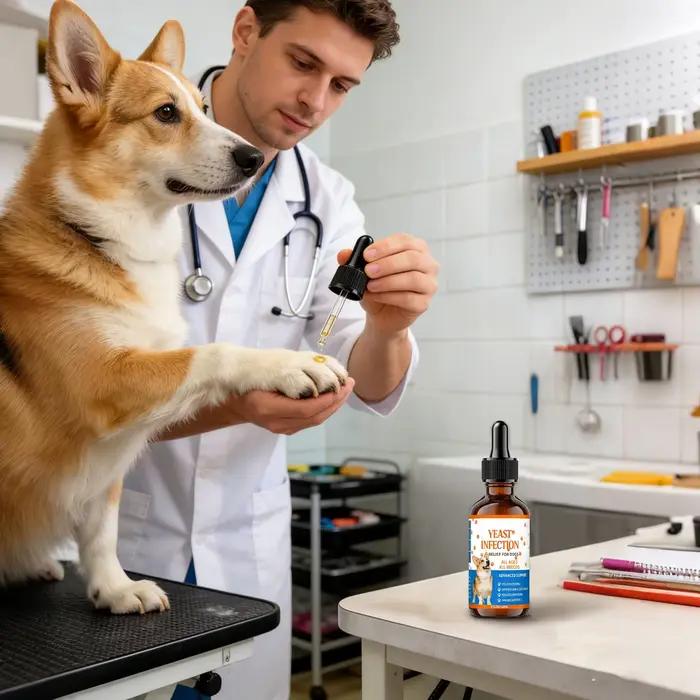 Gouttes naturelles anti-démangeaisons pour chiens 60 ml – Soin apaisant pour peaux irritées et sèches – Soins