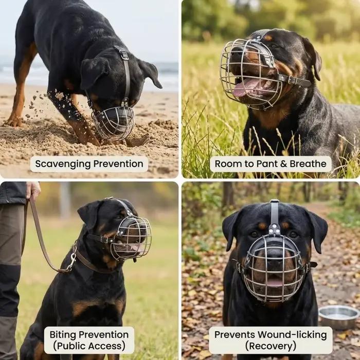 Muselière pour chien en métal