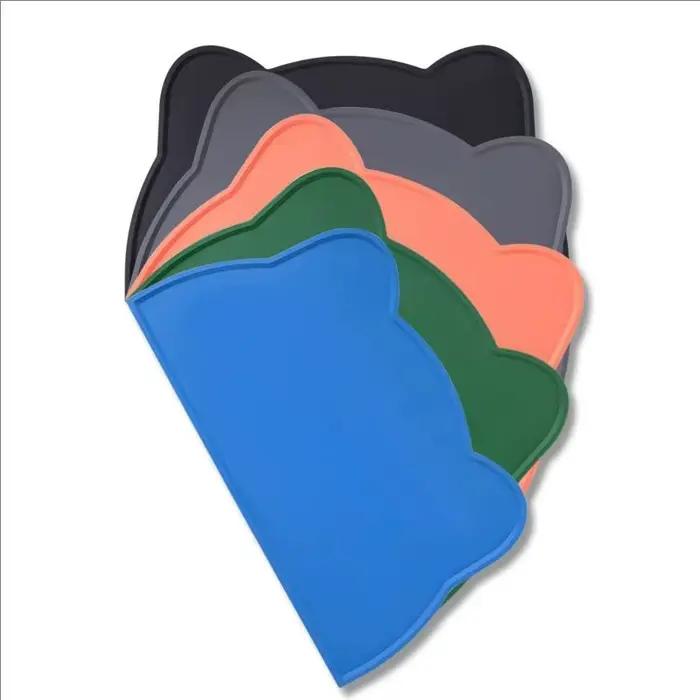 Tapis d'alimentation antidérapant en Silicone pour animaux de compagnie