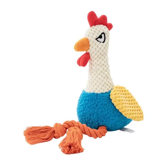 Jouets pour chiens en corde de poulet en peluche