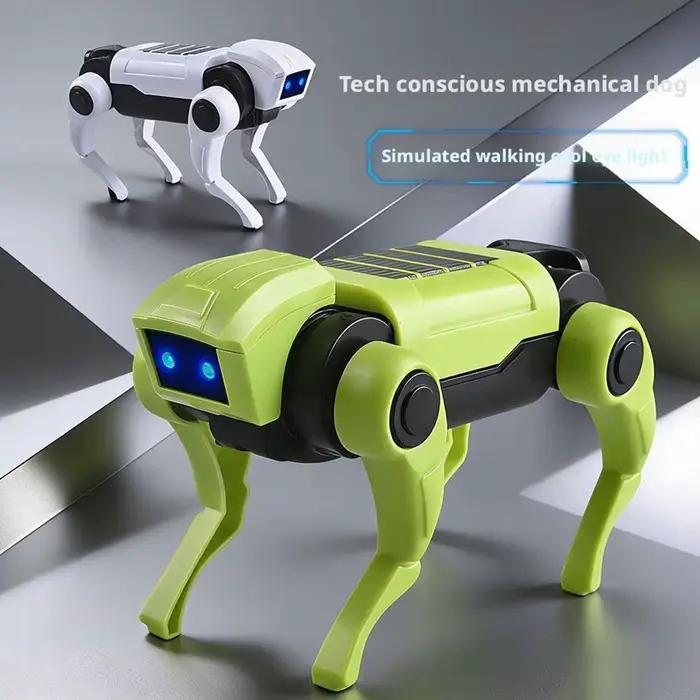 Chien robot interactif pour enfants, jouet de simulation de chien marchant, conception bionique, enseignement scientifique, modèle à assembler soi-même