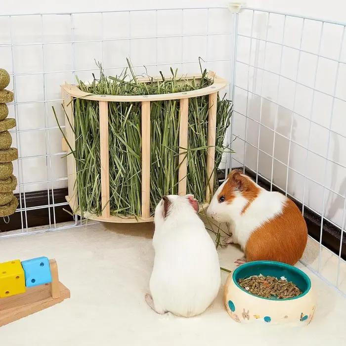 Mangeoire à foin en bois pour cochon d'inde et lapin