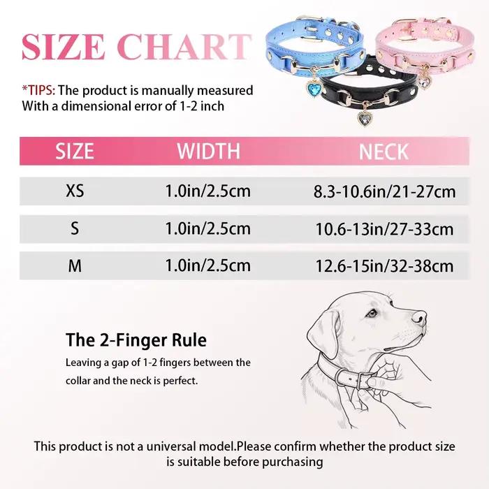 Collier délicat en cuir PU pour chien