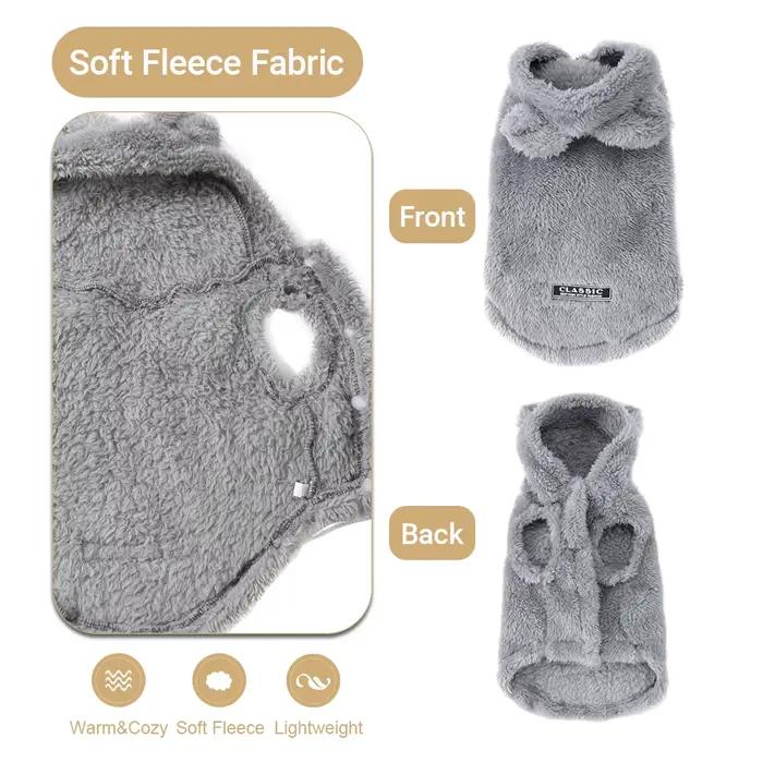 Vêtements en molleton doux pour chiens de compagnie