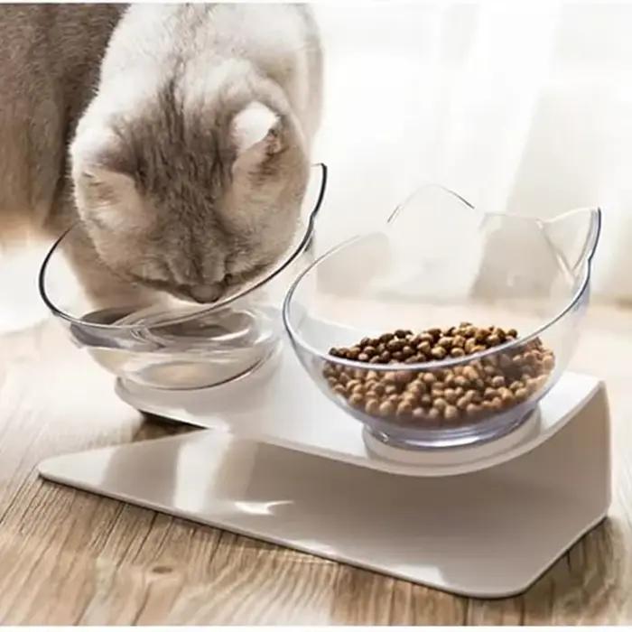 Bols pour chat, bols de nourriture pour chat inclinés surélevés