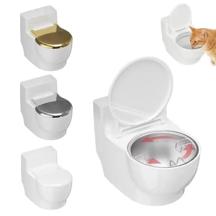 Gamelle pour animaux de compagnie au design amusant en forme de toilettes